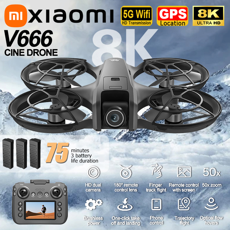 Fpv Drone Charger - Xiaomi V666 Drone 8K Aerial HD
