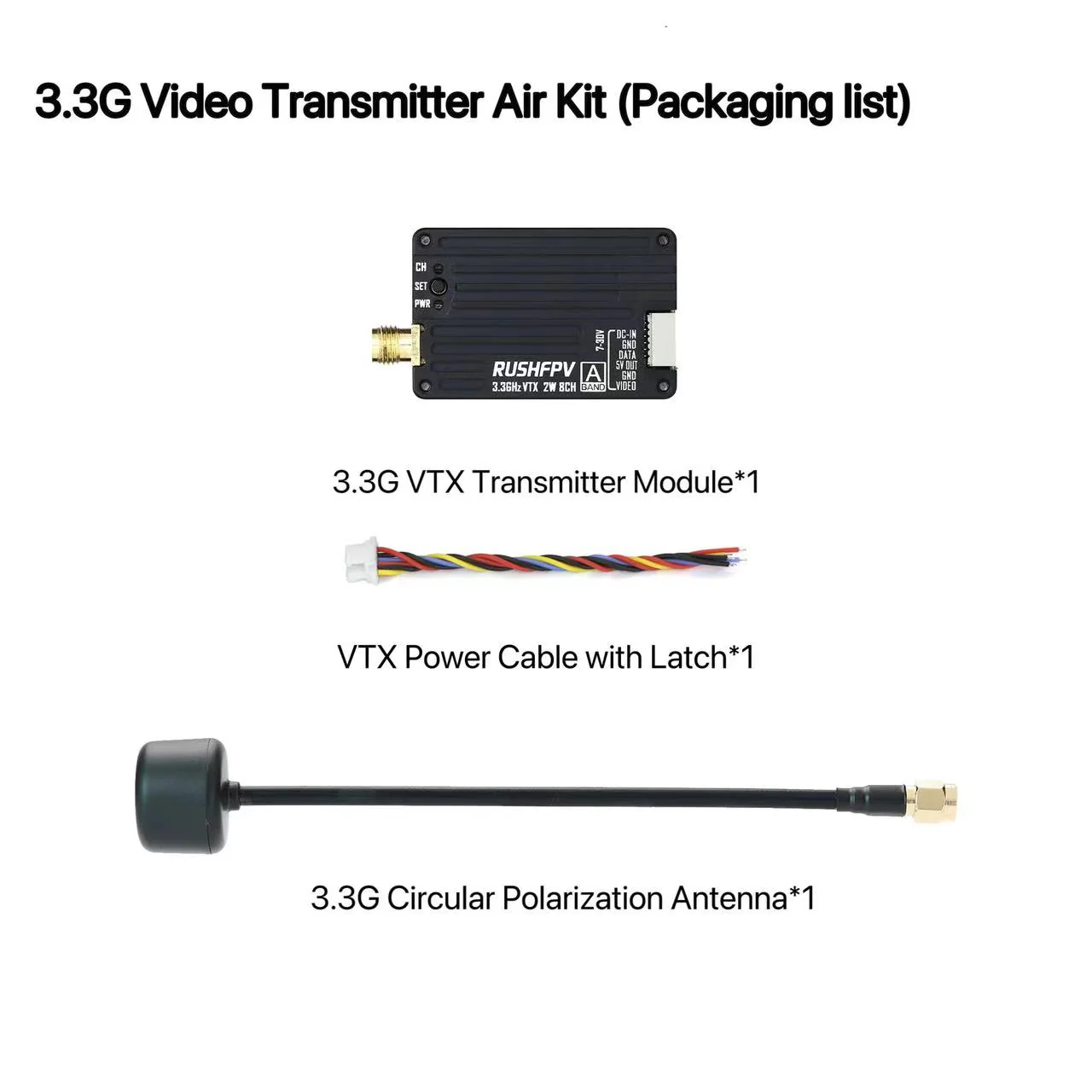 RUSHFPV 3.3G 2W VTX Transmitte – Fpv Drone Transmitter recenzja i cena