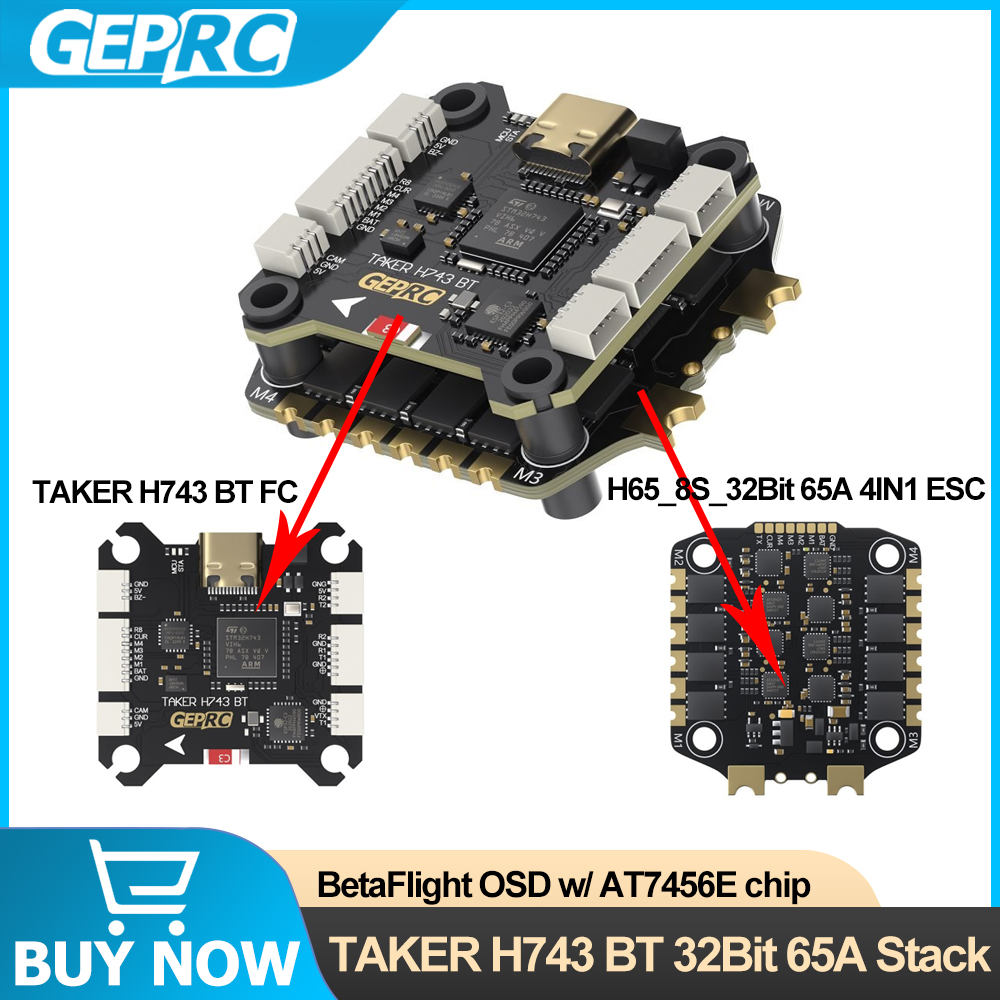GEPRC TAKER H743 BT 32Bit 65A  – Fpv Drone Flight Controller recenzja i cena