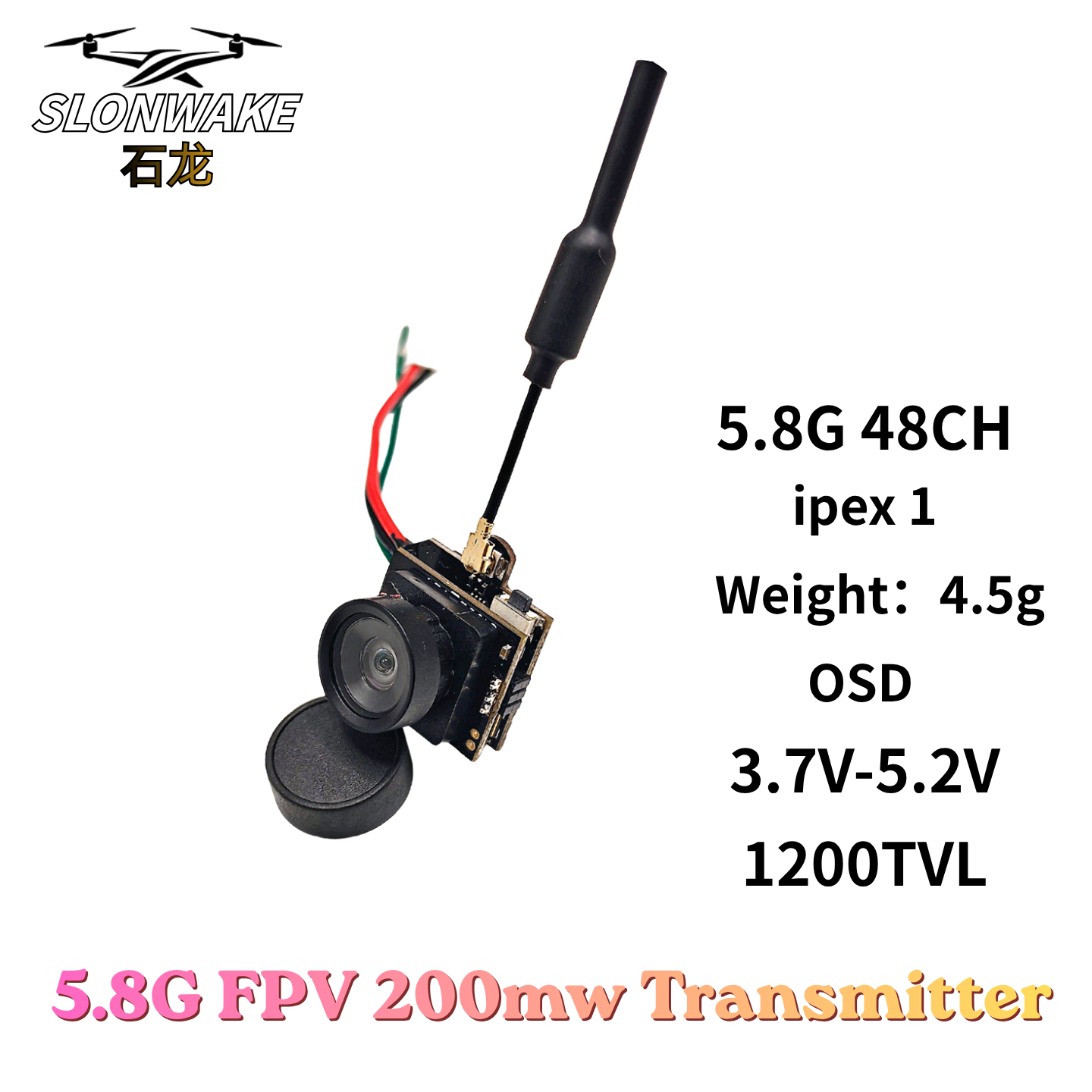 Slonwake 5.8G 48CH 200mW FPV D – Fpv Drone Frame recenzja i cena