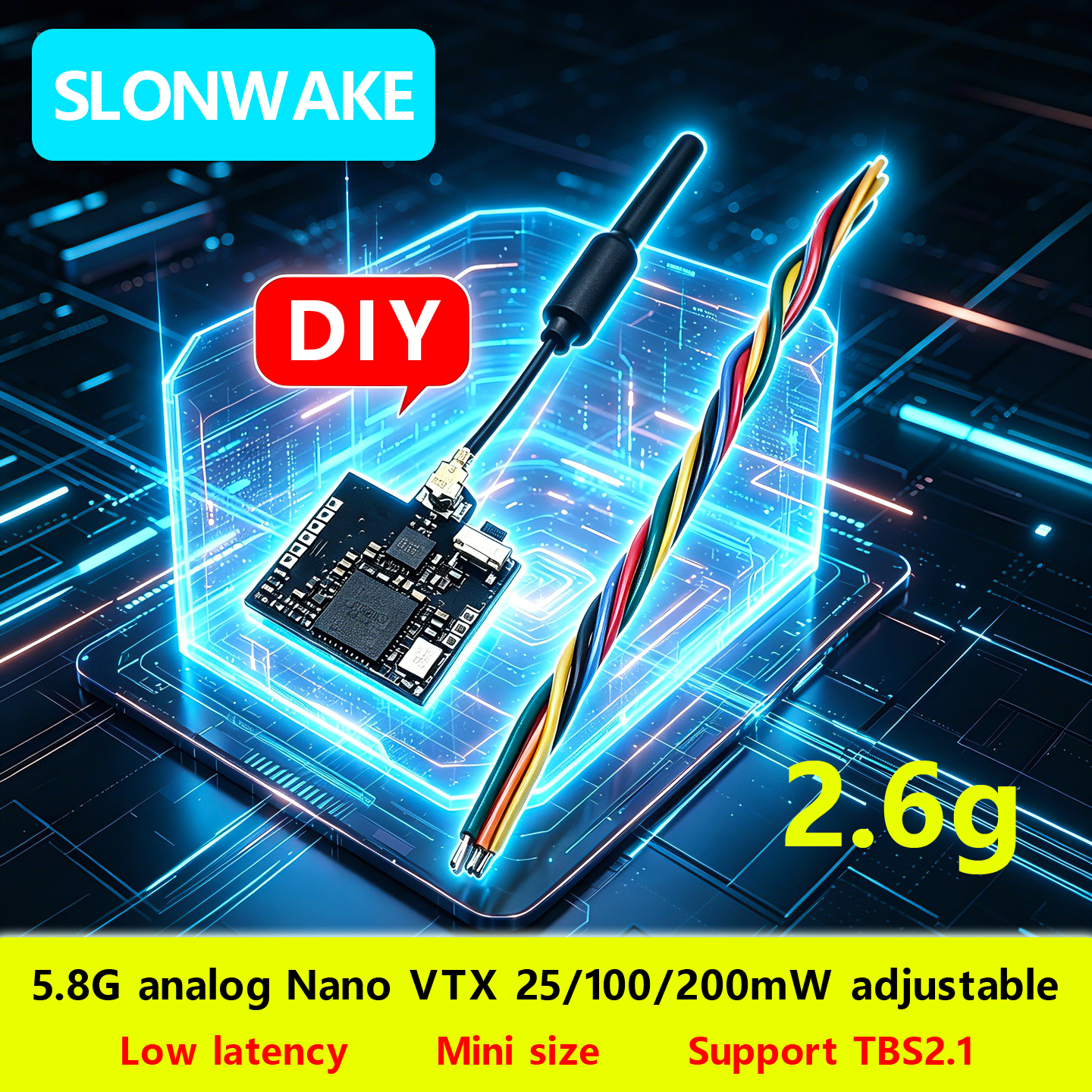 SLONWAKE Nano 5.8G 48CH 200mW  – Fpv Drone Frame recenzja i cena