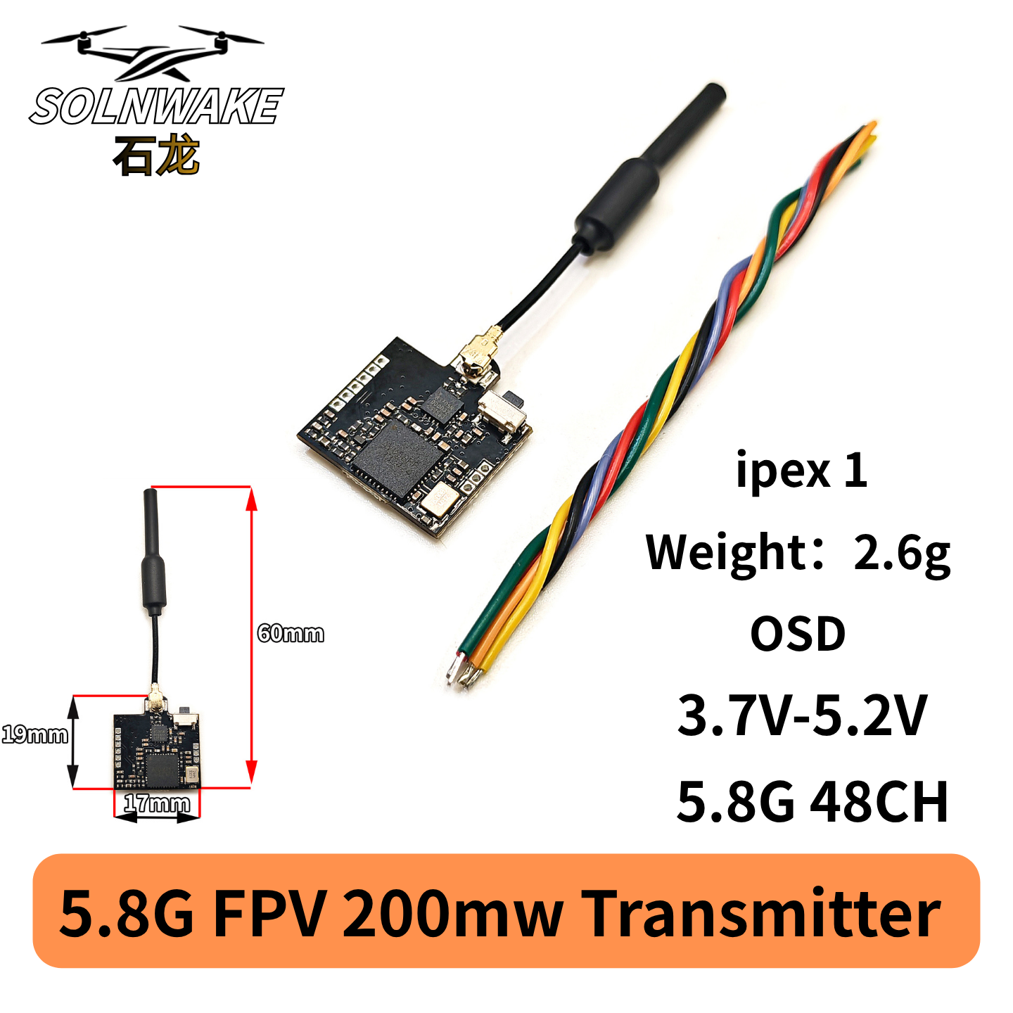 SLONWAKE Nano 5.8G 48CH 200mW  – Fpv Drone Frame recenzja i cena