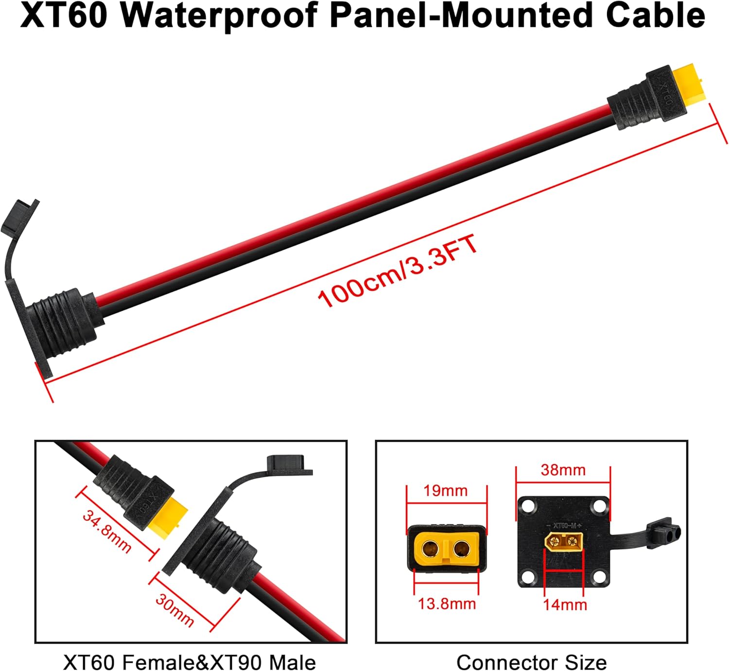 JMUYTOP 3FT 12AWG XT60 Panel M – Fpv Drone Charger recenzja i cena