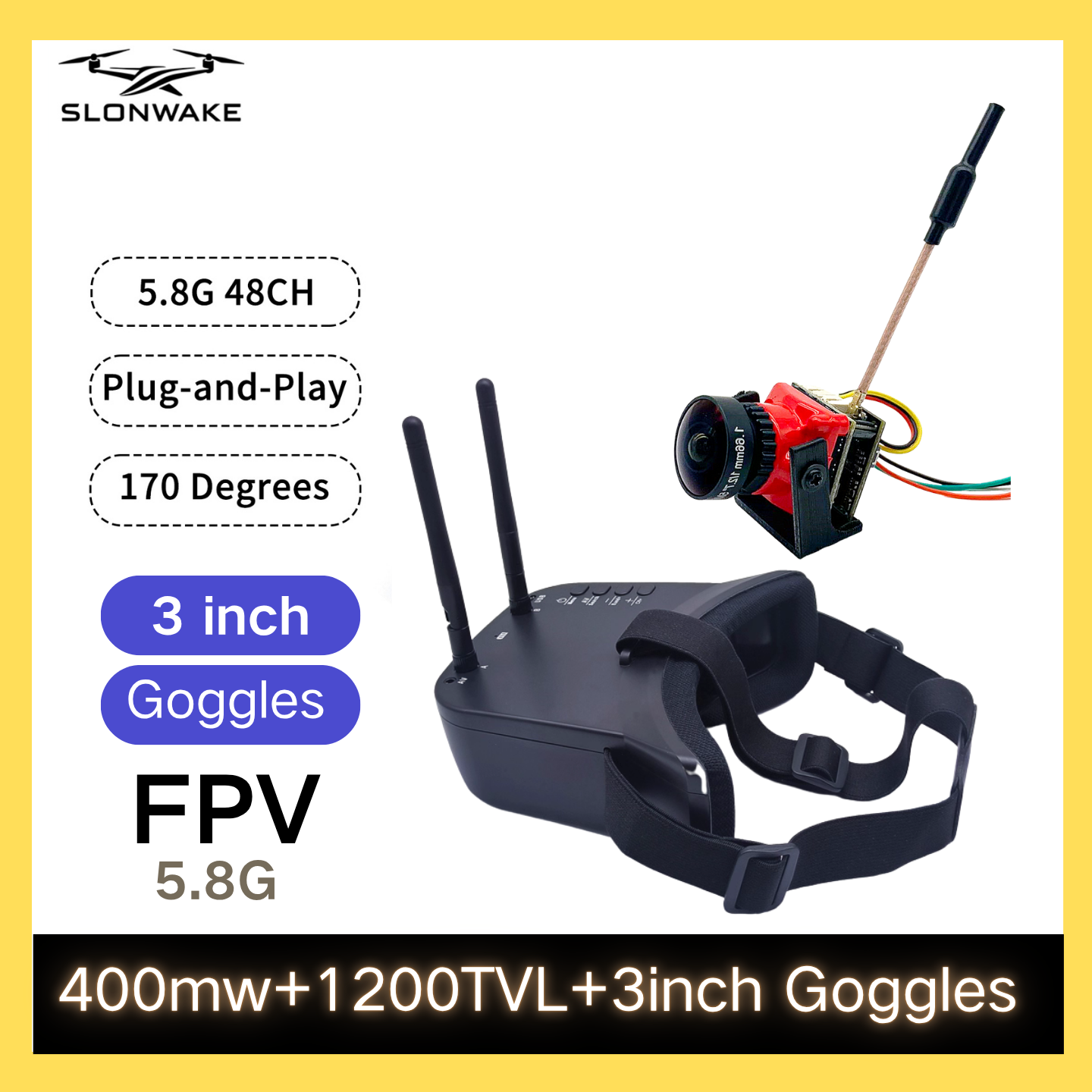 SLONWAKE 5.8G 48CH FPV 400mw V – Fpv Drone Frame recenzja i cena